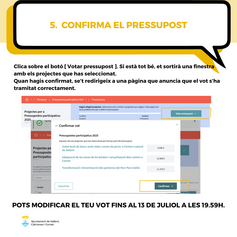Pas 5 - votació