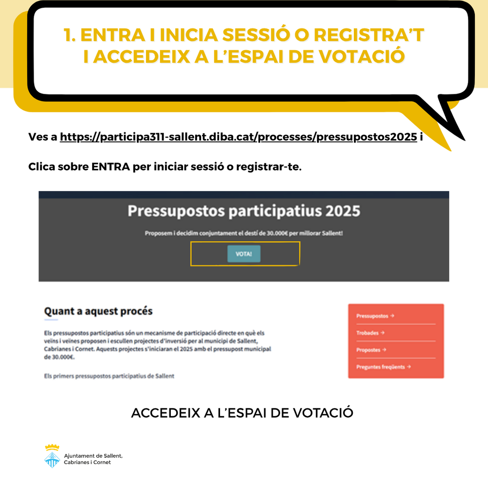 Pas 1 - votació